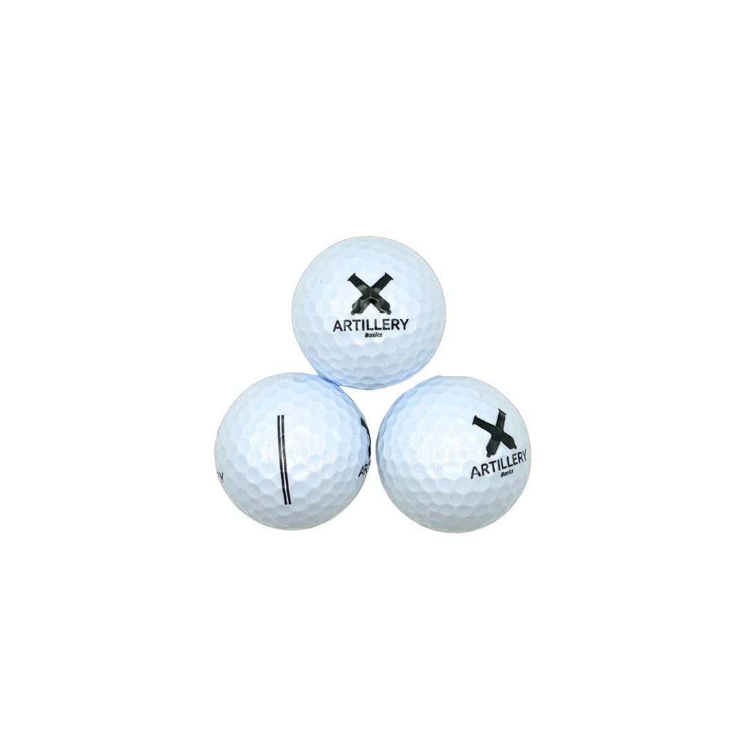 Artillery Basics - 2 Layer Golf Balls - 3 pack