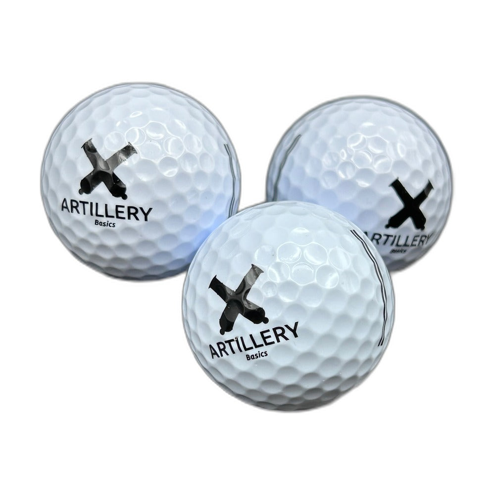 Artillery Basics - 2 Layer Golf Balls - 3 pack