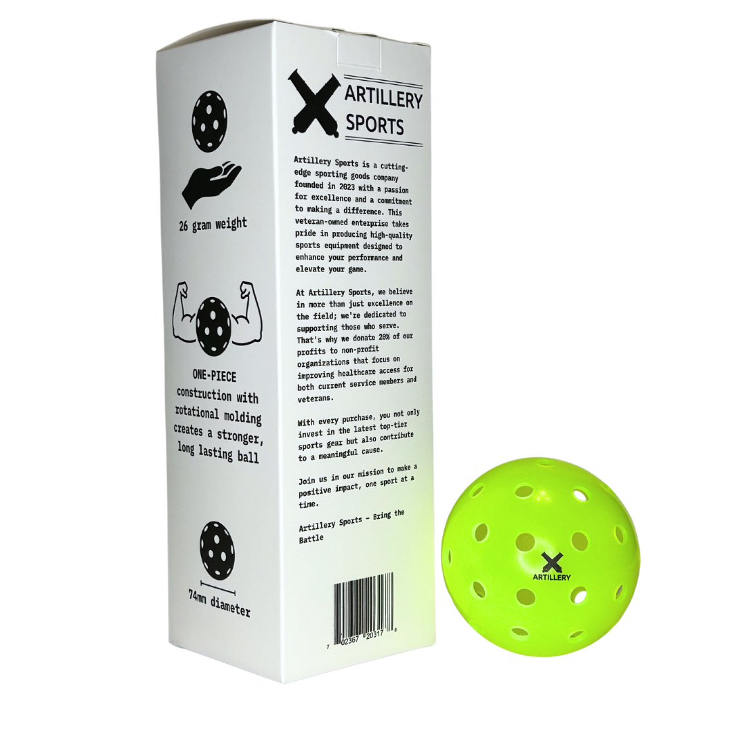 5-Star Series Outdoor Pickleballs box back showing product details and features